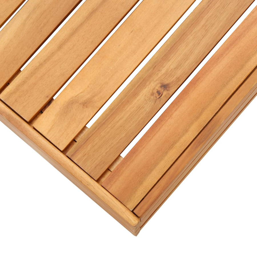 Sectional Footrest 1 pc with Cushion Solid Acacia Wood