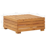 Sectional Footrest 1 pc with Cushion Solid Acacia Wood
