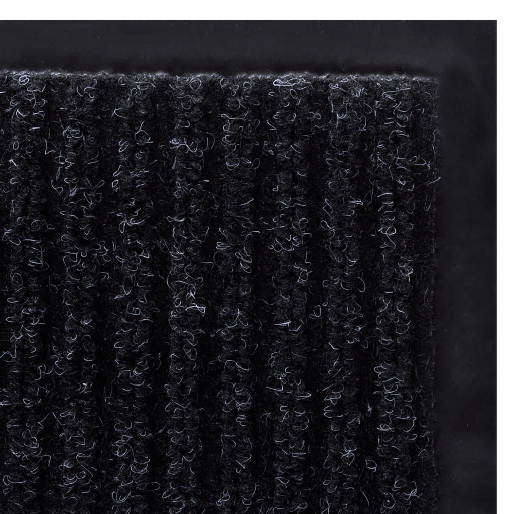Door Mat Black 117x220 cm PVC