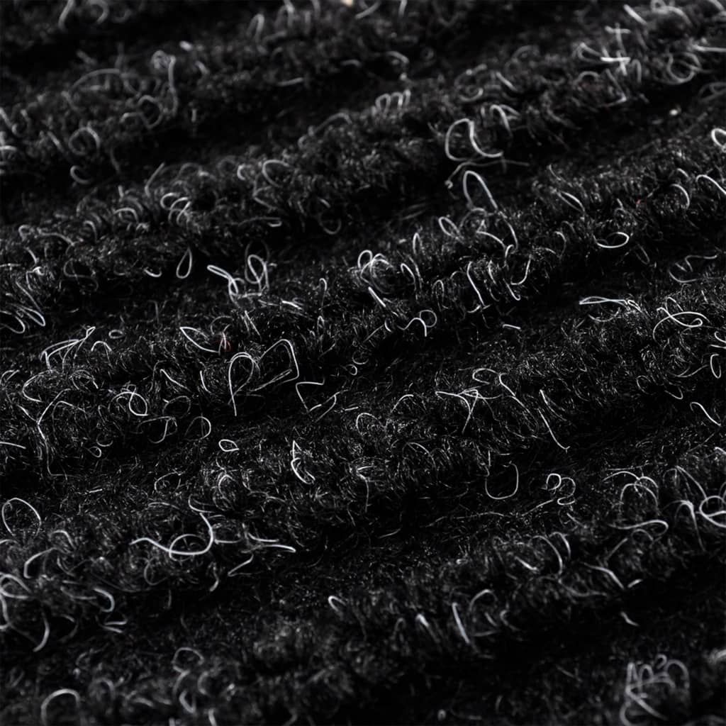 Door Mat Black 117x220 cm PVC