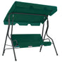 Garden Swing Bench Green 170x110x153 cm Fabric