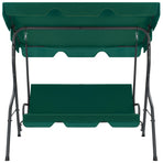 Garden Swing Bench Green 170x110x153 cm Fabric