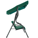Garden Swing Bench Green 170x110x153 cm Fabric - Side View