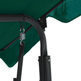 Garden Swing Bench Green 170x110x153 cm Fabric - Top-Down View