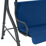 Garden Swing Bench Dark Blue 170x110x153 cm Fabric