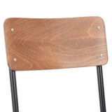 Dining Chairs 6 pcs Brown Plywood - Close-Up Angle