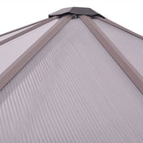 Greenhouse Aluminium 240x211x232 cm - Top-Down View