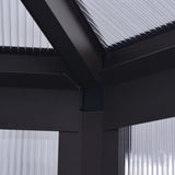 Greenhouse Aluminium 240x211x232 cm - Rear View