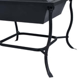 Fire Pit Black 42x42x45 cm Steel - Rear View