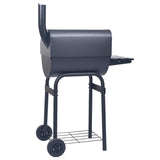 Charcoal BBQ Grill Smoker with Bottom Shelf Black - Top-Down View
