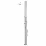 Outdoor Shower Stainless Steel Straight - Top-Down View