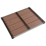 Outdoor Shower Tray WPC Stainless Steel 80x62 cm Brown - 45-Degree Angle