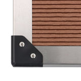 Outdoor Shower Tray WPC Stainless Steel 80x62 cm Brown - Close-Up Angle