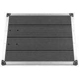 Outdoor Shower Tray WPC Stainless Steel 80x62 cm Grey