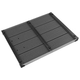 Outdoor Shower Tray WPC Stainless Steel 80x62 cm Grey - Top-Down View