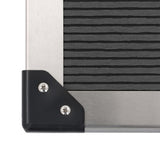 Outdoor Shower Tray WPC Stainless Steel 80x62 cm Grey - Close-Up Angle