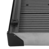 Outdoor Shower Tray WPC Stainless Steel 80x62 cm Grey - Low Angle