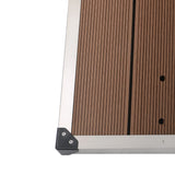 Outdoor Shower Tray WPC Stainless Steel 110x62 cm Brown - 45-Degree Angle