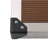 Outdoor Shower Tray WPC Stainless Steel 110x62 cm Brown - Rear View