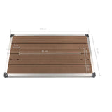 Outdoor Shower Tray WPC Stainless Steel 110x62 cm Brown - Low Angle