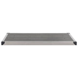 Outdoor Shower Tray WPC Stainless Steel 110x62 cm Grey - Front View