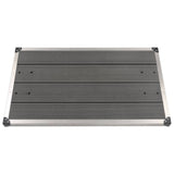 Outdoor Shower Tray WPC Stainless Steel 110x62 cm Grey - Side View
