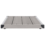 Outdoor Shower Tray WPC Stainless Steel 110x62 cm Grey - Top-Down View