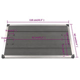Outdoor Shower Tray WPC Stainless Steel 110x62 cm Grey