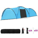 Camping Igloo Tent 650x240x190 cm 8 Person Blue - Front View
