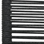 Garden Chairs 2 pcs Cotton Rope and Steel Black