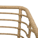 3 Piece Bistro Set Poly Rattan Oak - Top-Down View