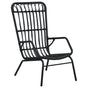 Garden Chair Poly Rattan Black