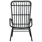Garden Chair Poly Rattan Black