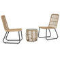 3 Piece Bistro Set Poly Rattan Oak
