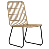 3 Piece Bistro Set Poly Rattan Oak - Top-Down View