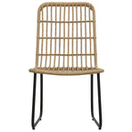 3 Piece Bistro Set Poly Rattan Oak