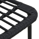 Garden Chairs 2 pcs Poly Rattan Black - Close-Up Angle