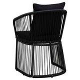 Garden Chairs 2 pcs with Cushions and Pillows PVC Rattan Black