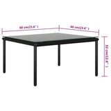 5 Piece Garden Lounge Set with Cushions Black PVC