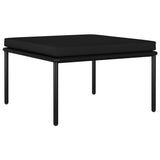 8 Piece Garden Lounge Set with Cushions Black PVC - Top-Down View