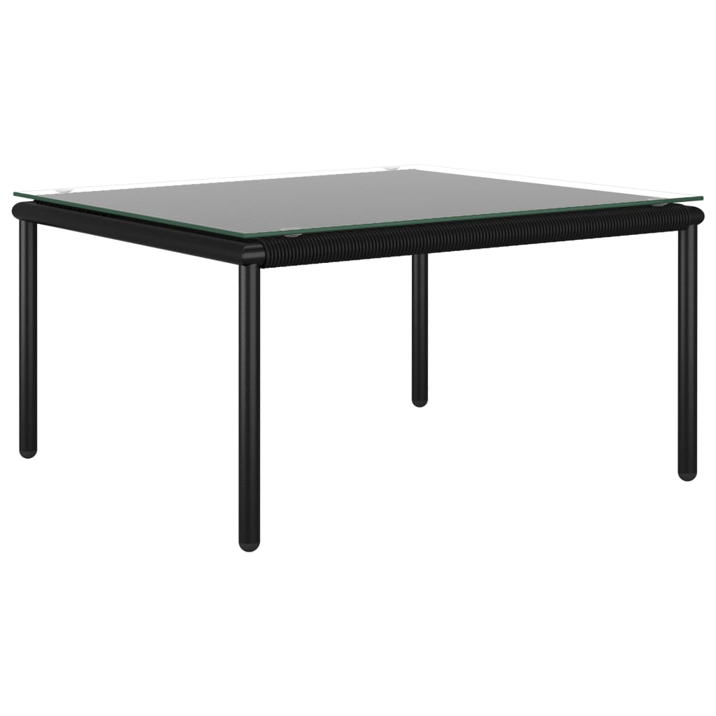 8 Piece Garden Lounge Set with Cushions Black PVC