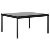 8 Piece Garden Lounge Set with Cushions Black PVC