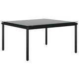 8 Piece Garden Lounge Set with Cushions Black PVC - Rear View