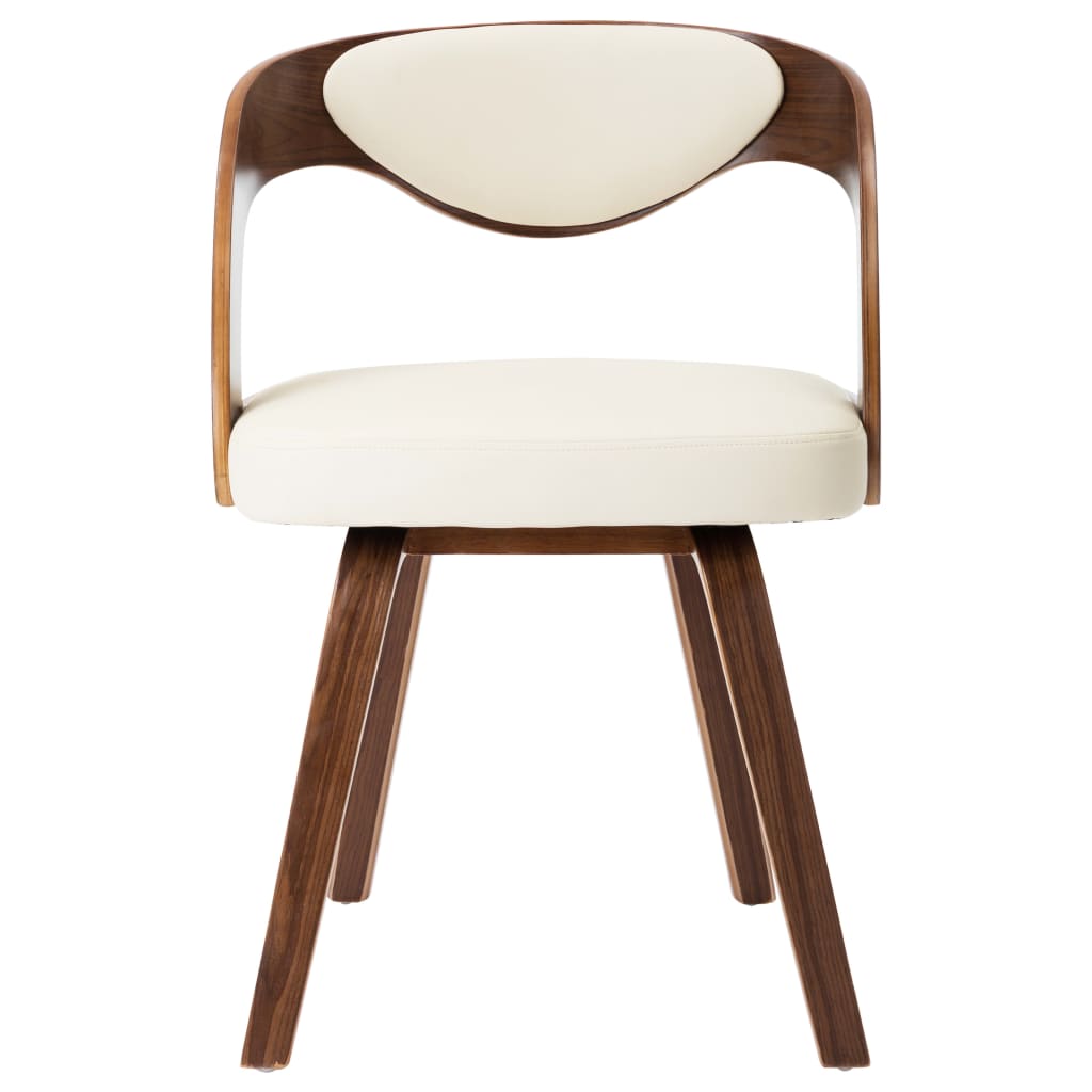 Dining Chairs 6 pcs Cream Bent Wood and Faux Leather