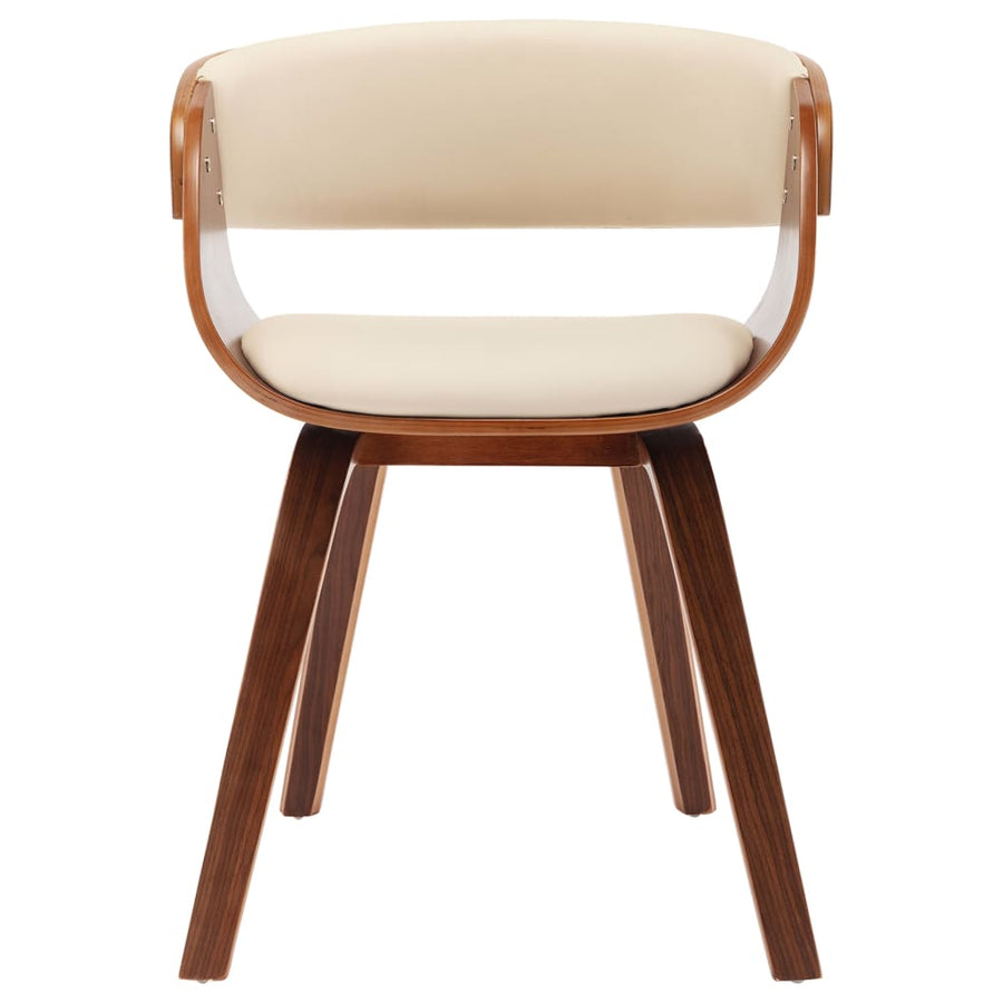 Dining Chairs 6 pcs Cream Bent Wood and Faux Leather