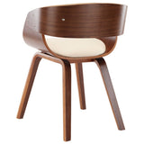 Dining Chairs 6 pcs Cream Bent Wood and Faux Leather