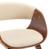 Dining Chairs 6 pcs Cream Bent Wood and Faux Leather
