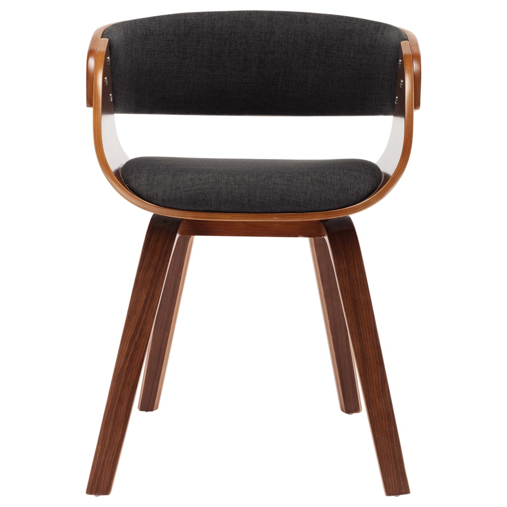 Dining Chairs 4 pcs Grey Bent Wood and Fabric