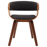 Dining Chairs 4 pcs Grey Bent Wood and Fabric