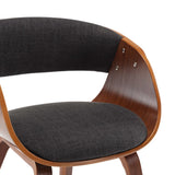 Dining Chairs 4 pcs Grey Bent Wood and Fabric